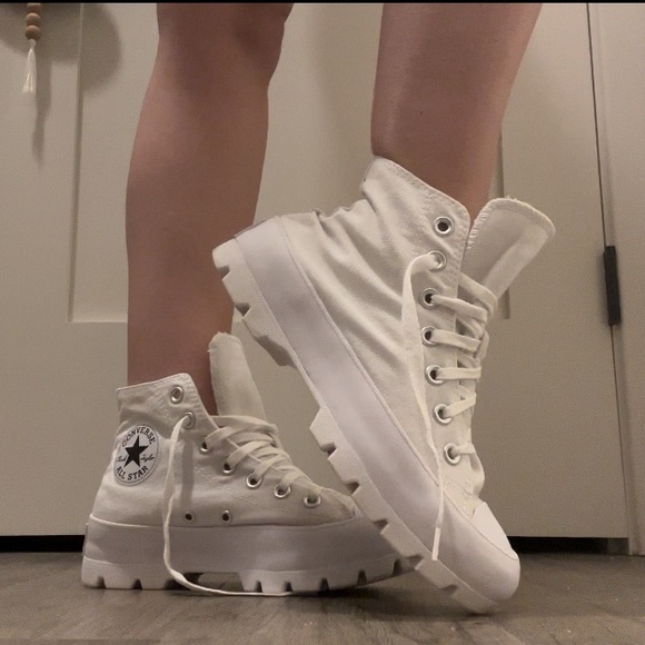 White High Top Converse All Star High Lugged 6.5 - Picture 5 of 9